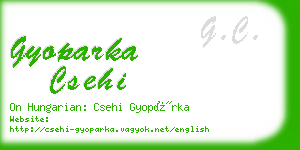 gyoparka csehi business card